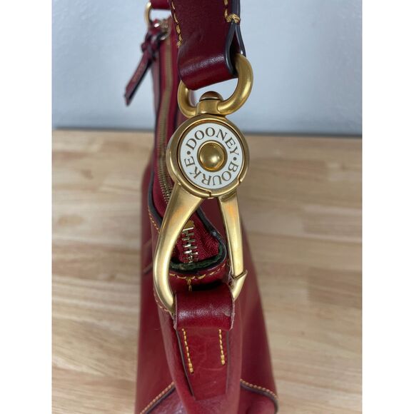 Dooney & Bourke Women's Florentine Red Cassidy Hobo Shoulder Bag - Picture 3 of 13